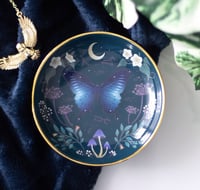 Image 1 of Midnight Moth Ceramic Trinket Tray