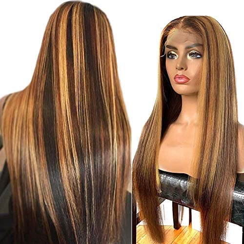 Image of Hightlighted Straight Frontal Lace Wig 