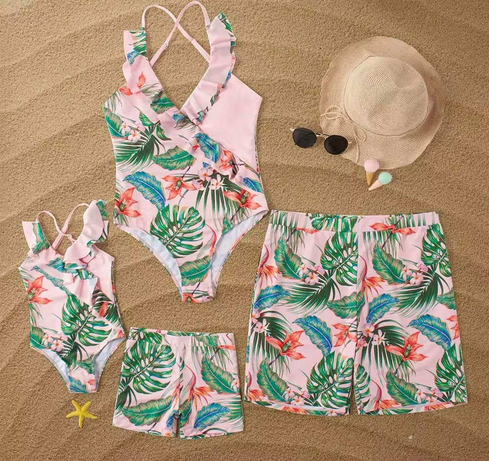 Image of Mumma & Me ‘ Palm Leaf’ Swimwear (also in yellow)