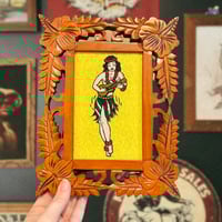 Image 1 of Sailor Jerry hula babe embroidery