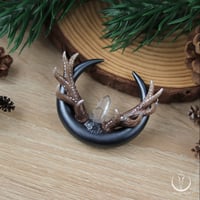 Image 2 of Antler Crystal Moon necklace