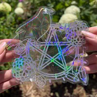 Image 1 of Crow Pentacle Suncatcher