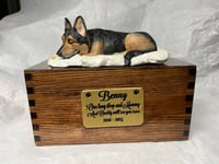 Image 11 of Custom Engraved German Shepherd Urn For Ashes Pet Portrait To Your Photos