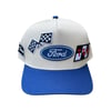 Art Of Fame/ Ford Racing Team Double Patch/ 5-Panel Trucker Hat/ Navy Blue & Off White