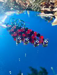 Black and Red Evil Eye Keychain 