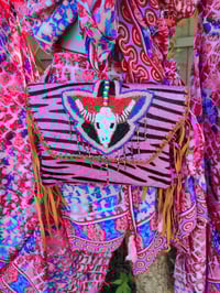 Image 1 of Barca Bag - hot pink zebra cross body or wear on waist