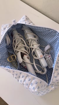 Image 2 of Blue Grace Floral Hair Tools Pouch