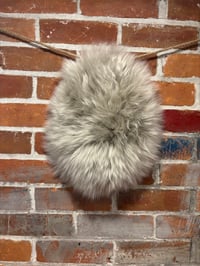 Image 3 of Sheepskin GRAY Wool Leather Shearling Pieces in Roundish Natural Shapes
