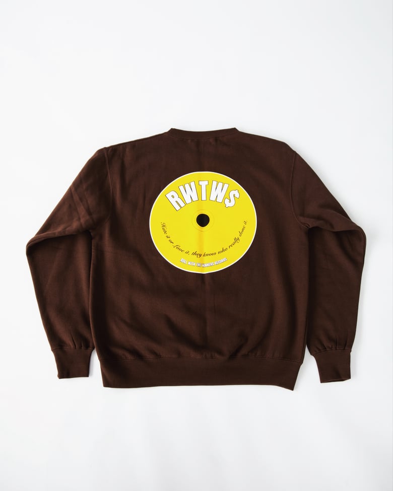 Image of RWTW$ RECORDS CREW NECK (BROWN) 