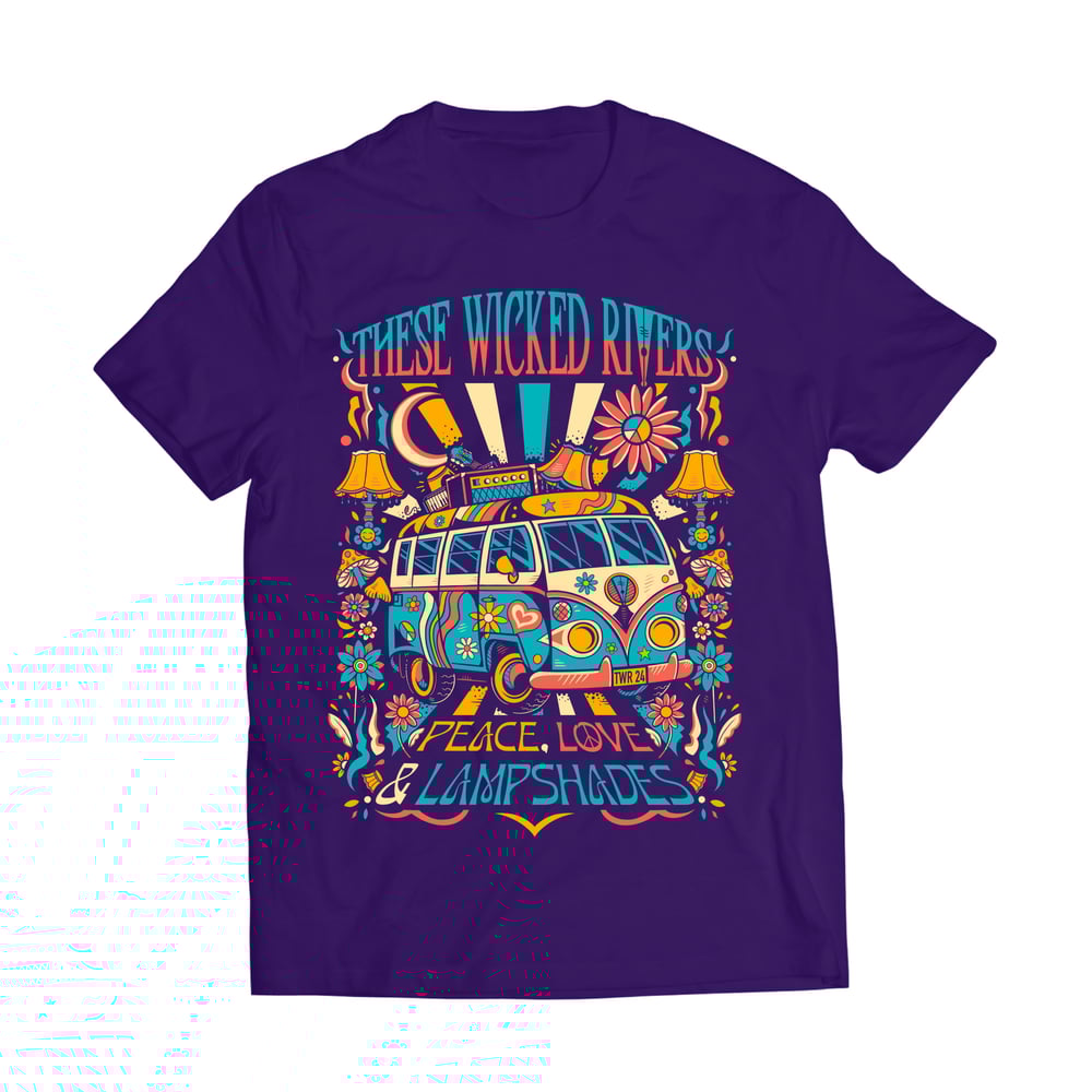 Image of Peace, Love & Lampshades (purple)