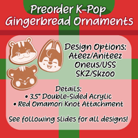 Image 2 of Preorder: Ateez Gingebread Ornaments
