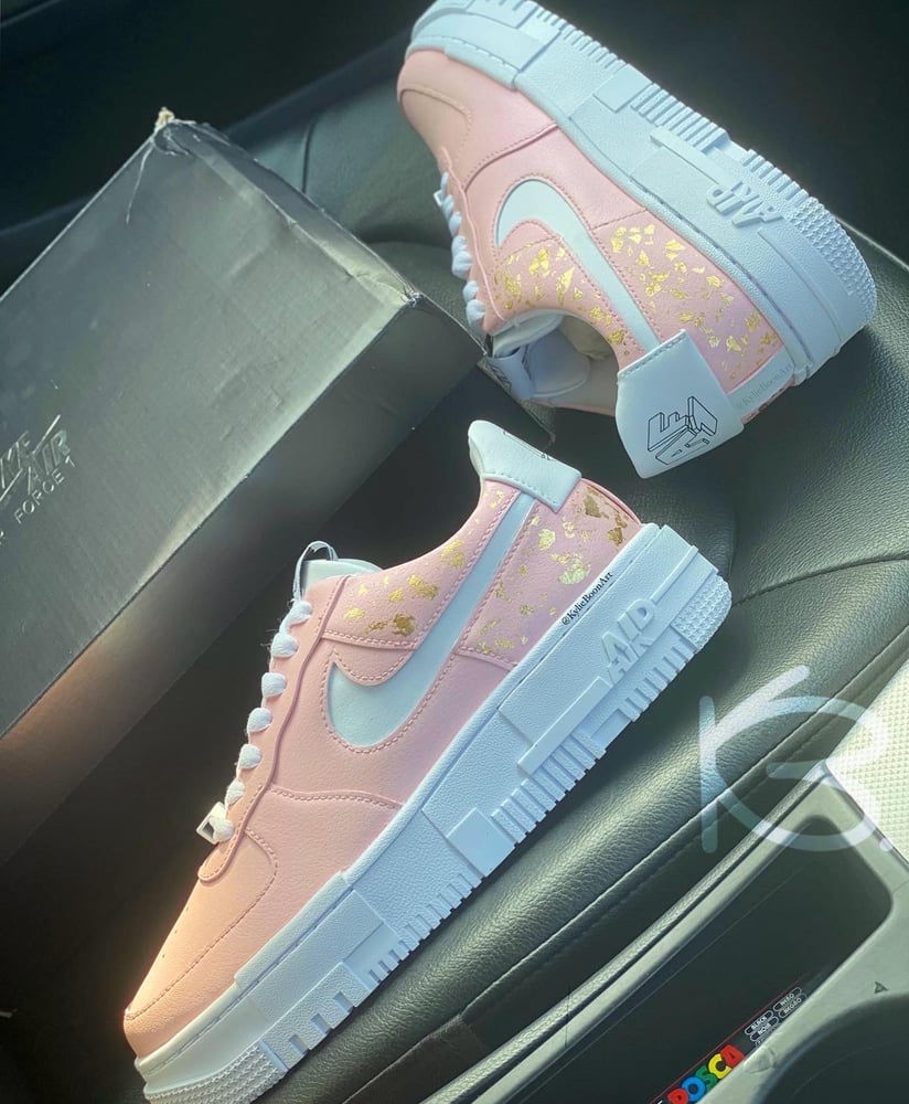 Image of Nike Air Force 1 Pixel x KylieBoon "Pearlescent" UK 5