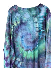 Image 2 of 4XL Unisex Adult Soft Long Sleeve Tee in Mermaid Spiral Ice Dye