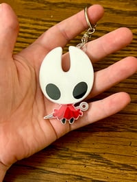 Image 3 of Hollow Knight Silksong Hornet and Knight Resin Keychains