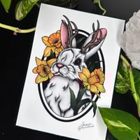 Image 3 of Daffodil & Jackalope Print Set of 2 A5 copy