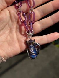 Image 1 of Crystal June Kitty Chain Necklace (Royal Jelly + Lucid + Electrum)