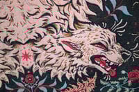 Image 6 of Wolves and Wildflowers Woven Blanket