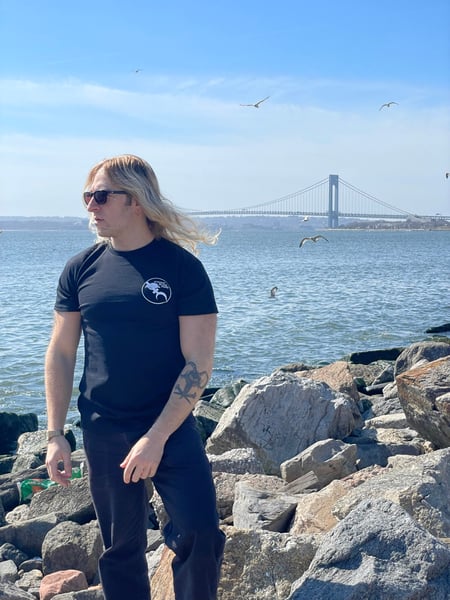 Image of Stygian Black Hand Logo Pocket T-Shirt