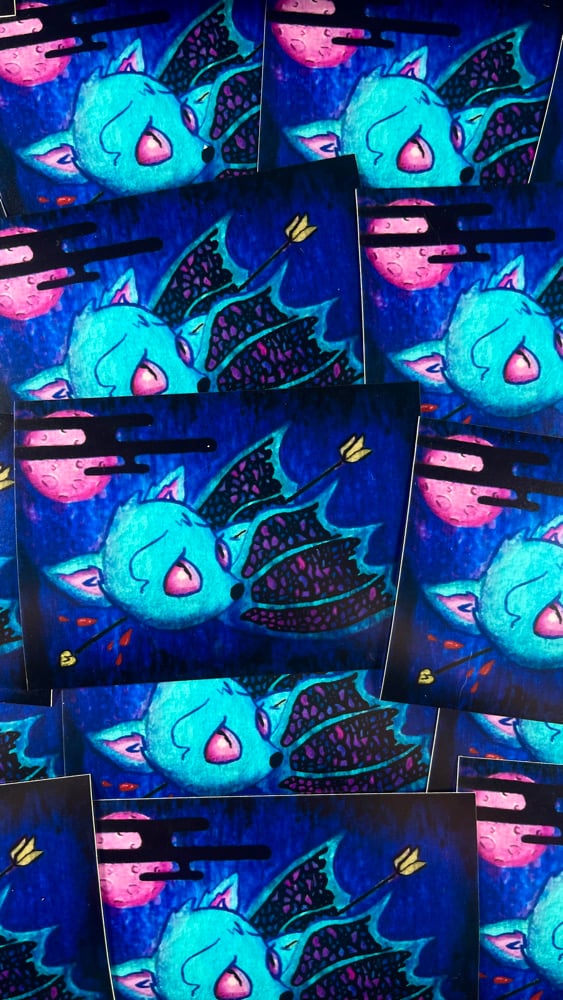 Image of “The Fall of Esra” Glow in the Dark Sticker