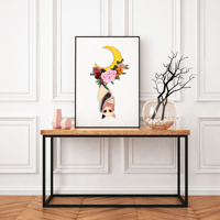 Image 3 of B&B Bat on the Moon Poster