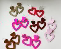 Image 1 of Double hearts earrings 