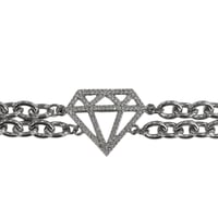 Image 2 of silver diamond bracelet