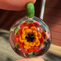 Red & Yellow Flower Pendant