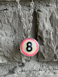 Image 1 of Pink 8 Ball Pendant