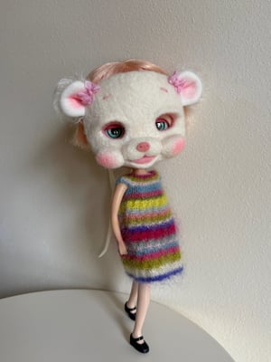 Image of Teddy Bear Mask for Blythe Dolls OOAK