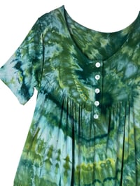 Image 2 of L Luxe Knit Babydoll Top in Verdant Spiral Ice Dye