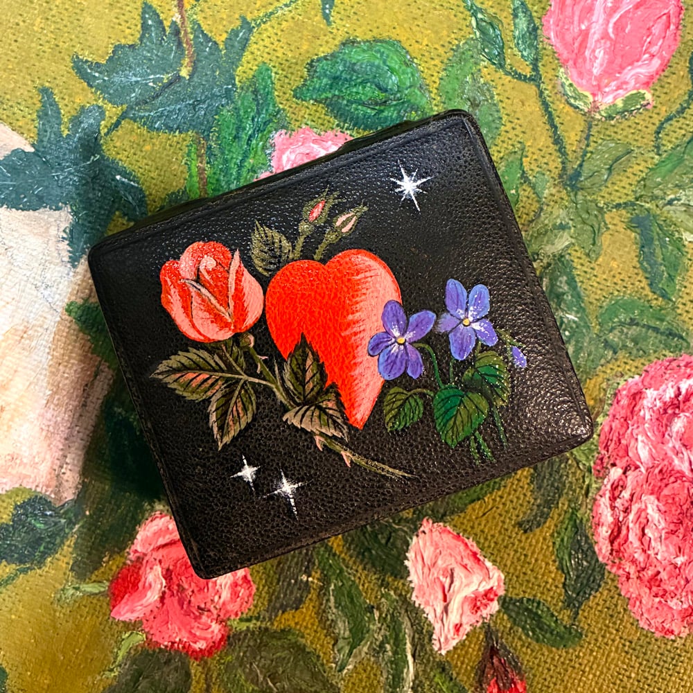 Image of Hand Painted Box With Silver Pendant