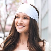 Soft Batiste  Wide Headband   White