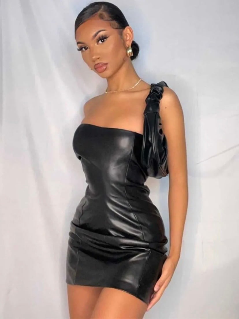 Image of Billie Jean! Tube Leather Dress