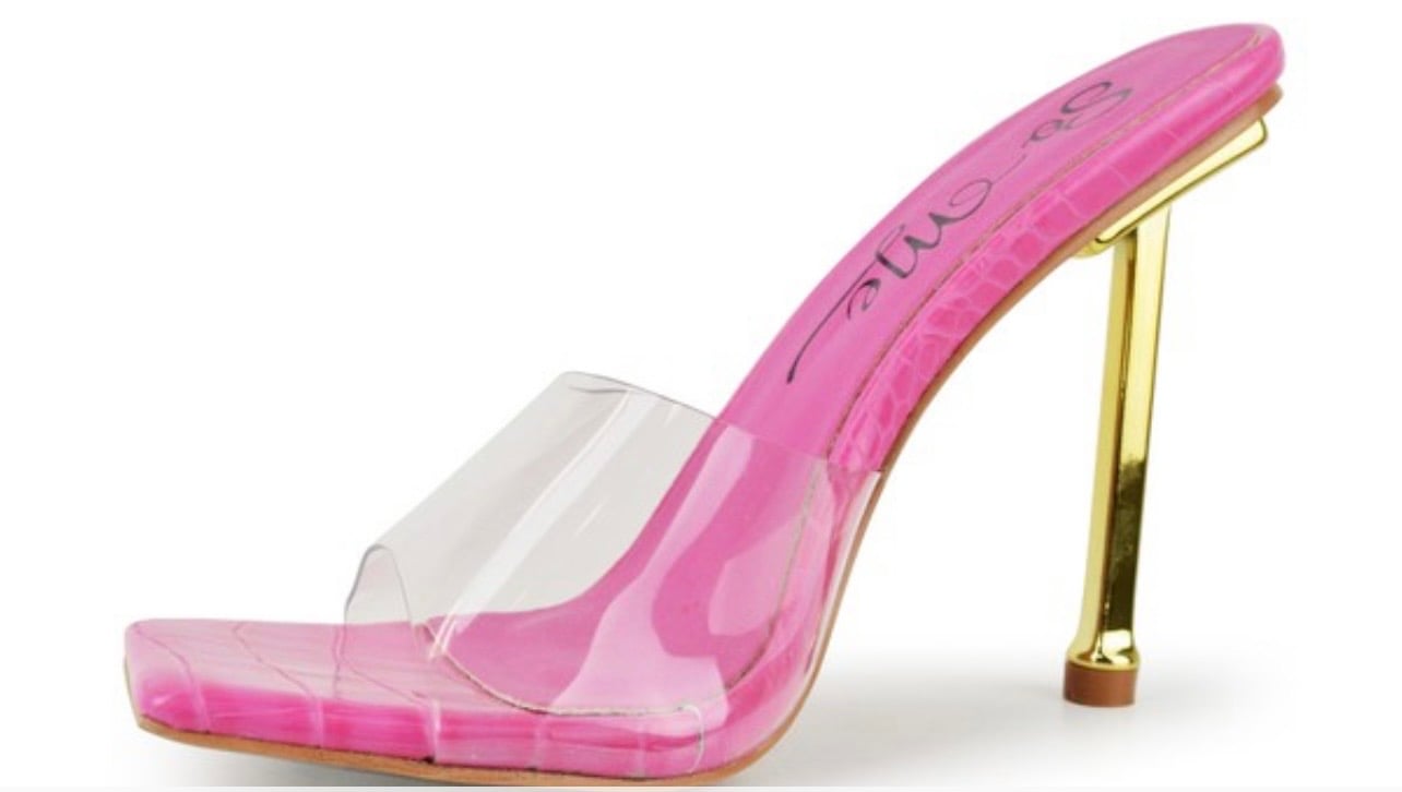 Gold pink outlet heels