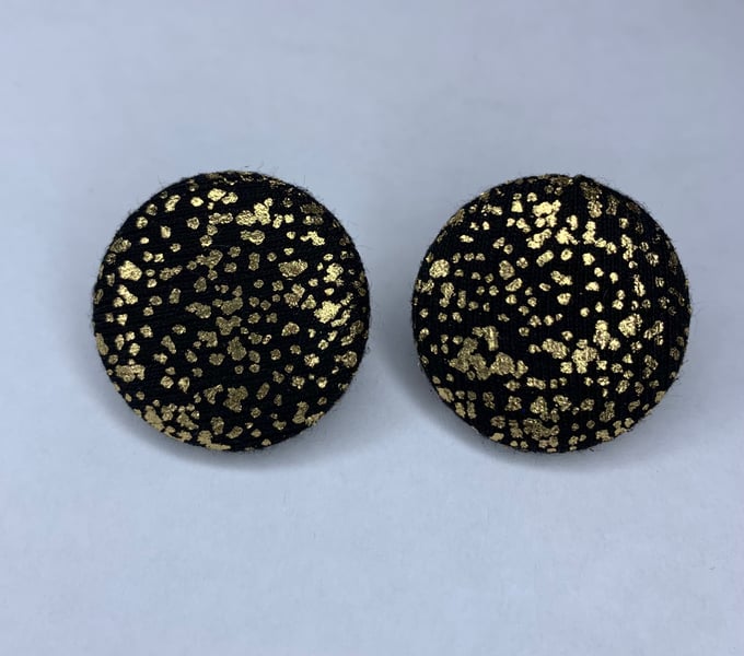 Image of “Golden Night” Button Earrings