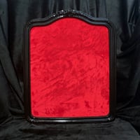 11x14 Enamel Pin Frame (Black/ Red Fabric)