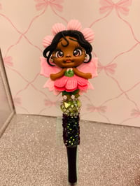 Image 1 of Pink Flower Clay Doll Pen