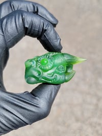 Image 1 of UvSmall size Emerald Green Solid DragonHead Pendant