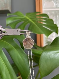 Image 3 of Silver Garden Quartz Flower Crystal Necklace