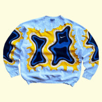 Image 1 of REWORKED NIKE CONTOUR CRACKED SWEATSHIRT SIZE XL