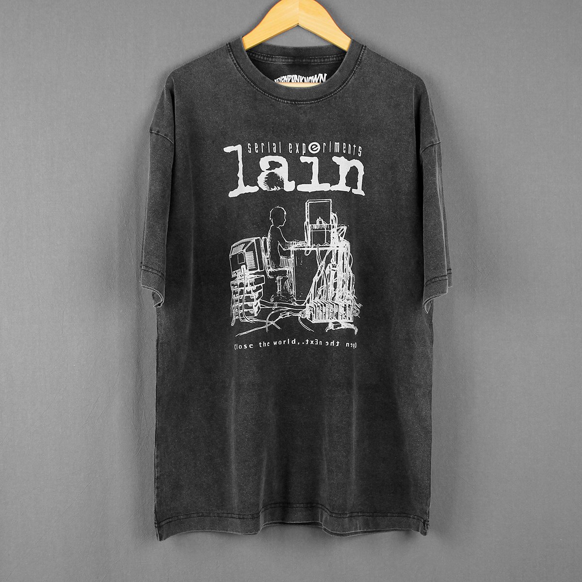 Serial Experiments Lain Shirt, Washed Cyberpunk Premium T-Shirt