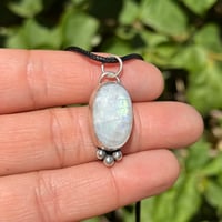 Image 2 of Rainbow Moonstone in Silver 💙
