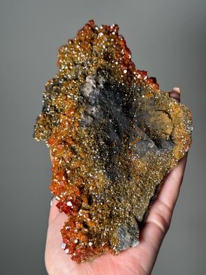 XL SHIMMERY HALLOWEEN ORANGE VANADINITE SPECIMENS FROM MOROCCO