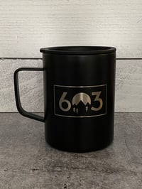 Image 1 of 603 Box Logo Coffee Mug Insulated - Black Color