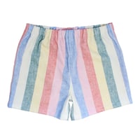 Image 1 of EZ Shorts- denim rainbow