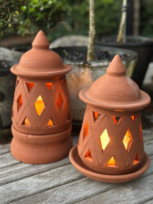 Image of Terracotta Lattice Lantern