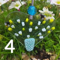 Image 4 of Fused Glass Flower Vase Heart