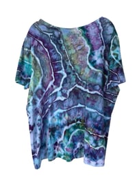 Image 8 of ♻️ UPCYCLED 3XL Ladies 100% Cotton Tee in Earthy Geode Ice Dye