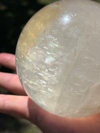 Image 14 of Large Calcite Sphere With Rainbows #2828
