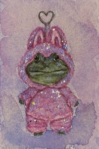 ‘Frog-bubu’ Embellished Art Print